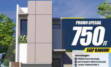 Dijual Villa 2 Lantai Free Kolam Renang di Batu