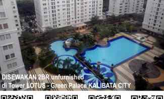 Disewakan 2BR Kalibata City Tower Lotus - Kosongan Ada AC Waterheater