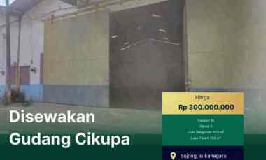 Disewakan Gudang Cikupa Tangerang
