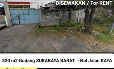 Disewakan 830 m2 Gudang Nol Jalan Raya Bangkingan - Lakarsantri Sby