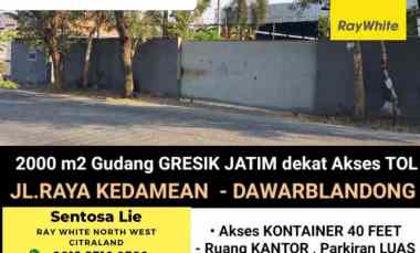 Disewakan 2000 m2 Gudang Raya Kedamean - Dawarblandong - Gresik Jatim