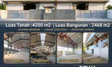 Disewakan 4200 m2 Gudang Raya Menganti Gresik Jawa Timur - 2 Gudang