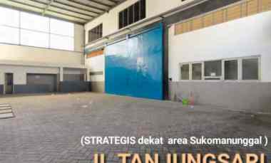 Disewakan 900 m2 Gudang jl. Tanjungsari - Sukomanunggal -Sby