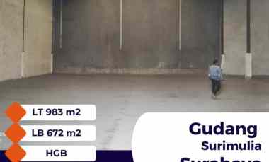 Disewakan Gudang 6 menit dari Tol Tandes dan Pelabuhan Surabaya Barat