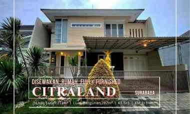 Disewakan Rumah Istimewa Terawat di Citraland Surabaya