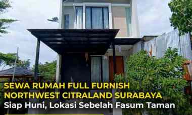 Disewakan Rumah Northwest Citraland Surabaya Sebelah TamanFull Furnish