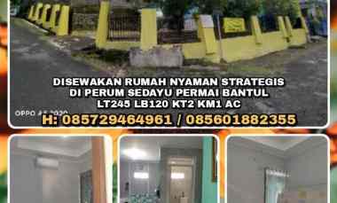Disewakan Rumah Strategis di Perum Sedayu Permai Bantul. Lt245 Lb120 K
