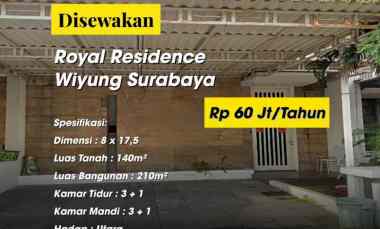Disewakan Rumah Royal Residence Wiyung Surabaya Selatan