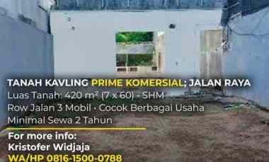 Disewakan Lahan Komersial HR Muhammad Surabaya Barat SHM