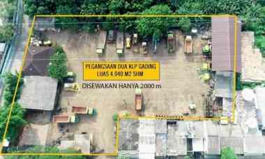 disewakan tanah pegangsaan dua