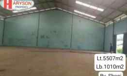 Dijual Gudang Luas 5507 m2 Cikarang Utara Bekasi