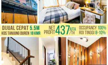 Jual Kost Full Penghuni di Tanjung Duren Jakarta Barat
