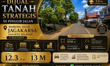 Jual Tanah di Pinggir Jalan Jagakarsa Jakarta Selatan