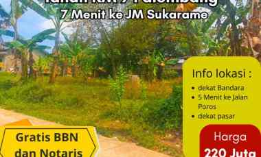 Kapling Palembang Murah Area Kebun Bunga dekat Bandara