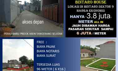 Kavling Murah dalam Cluster dalam Bintaro Sektor 9