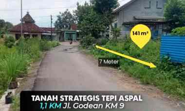 kavling tanah tepi aspal dekat iwak kalen resto sleman