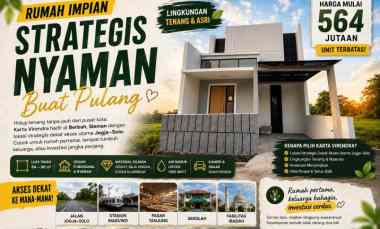 Kesempatan Langka Rumah Modern Siap Huni FREE Kanopi