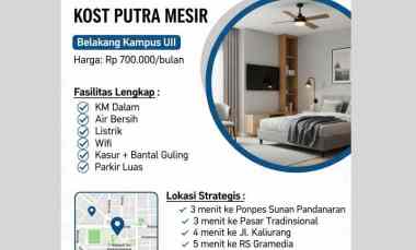 Kos Putra dekat Kampus