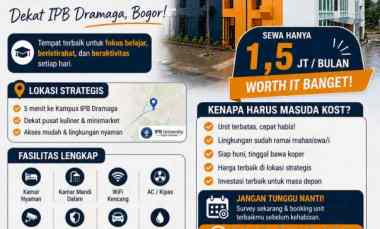 kosan dekat kampus ipb full furnished ac