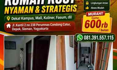 kost murah dekat ugm condong catur sleman yogyakarta
