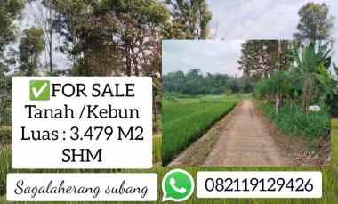 Tanah Dijual di Subang
