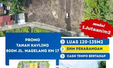 Promo Tanah Kavling 800 meter jl. Magelang km 17