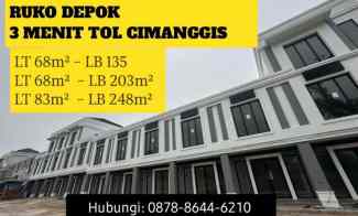 ruko dua lantai tapos cimanggis depok strategis