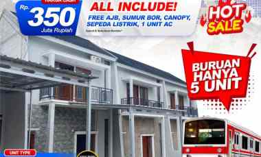 Rumah 2 Lantai Harga 300 juta-an Deket Stasiun Kereta