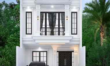 Rumah Baru Disain Classic Modern di Tanah Baru
