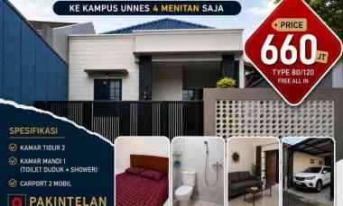 rumah baru siap huni nempel jalan aspal shm ready