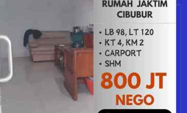 Rumah Cibubur Jaktim Akses Mudah ke Jalan Raya Bogor