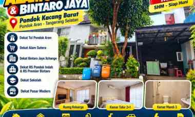 rumah dekat alam sutera bintaro jaya lt 81m shm