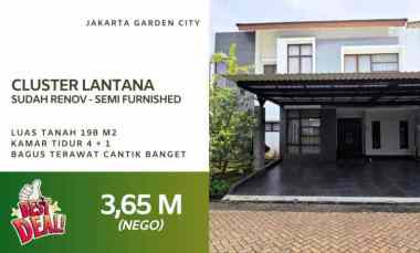 rumah dijual jakarta garden city cluster lantana