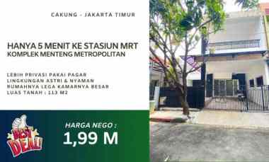 Rumah Dijual Menteng Metropolitan Cakung Jakarta Timur