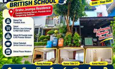 Rumah Dijual Pondok Aren British School LT 81 LB 100 M