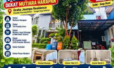 Rumah Dijual Pondok Aren dekat Mutiara Harapan, LT 81m