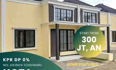Rumah Dijual tanpa DP di Poros Jalan Tlogowaru