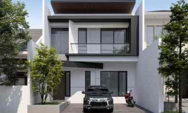 Rumah Minimalis Manyar Jaya Surabaya Row 3.5 Mobil