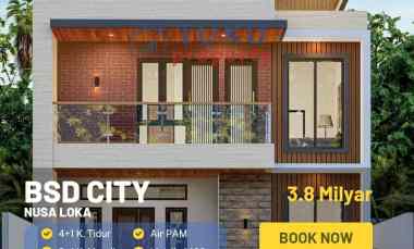 Rumah Modern Minimalis Bangunan Baru di Nusa Loka BSD