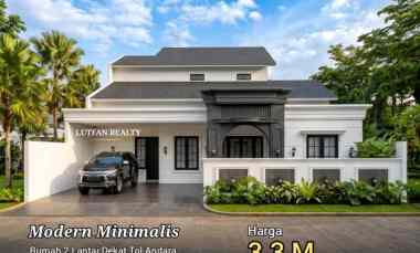 rumah modern minimalis dekat tol andara