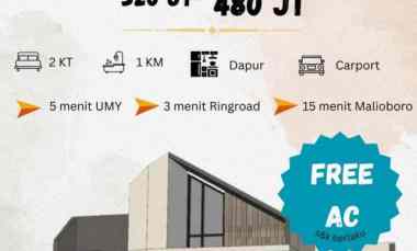 Rumah Scandinavian Mezzanine dekat UMY Yogyakarta