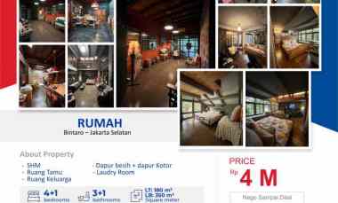 Rumah SHM 3 Lantai Bintaro Jakarta Selatan