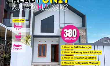 Rumah Dijual di Bendosari, Sukoharjo