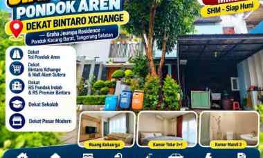 Rumah Siap Huni Pondok Aren dekat Bintaro Xchange SHM