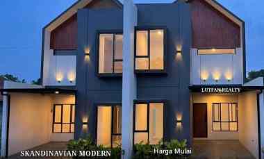 Rumah Skandinavian Modern Beji Depok dekat Tol Kukusan