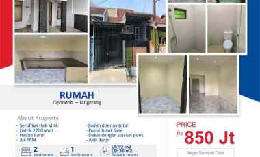 Rumah sudah Renovasi Total Didaerah Cipondoh Tangerang