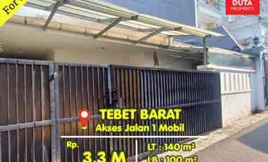 Dijual Rumah Tebet Barat Siap Huni Lokasi Strategis Jalan 1 Mobil
