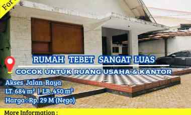 Dijual Rumah Tebet Barat dekat Taman Eco Park Strategis Jalan Raya