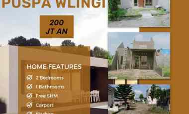 Rumah Wlingi dekat Stasiun Wlingi, 200 juta an