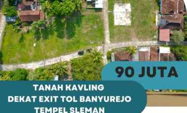 Tanah 90 juta dekat Exit Tol Banyurejo Tempel